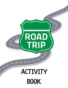 Preview of ROAD TRIP ACTIVITY BOOK, car activity workbook, vacation, carline, road trip