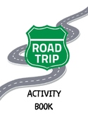 ROAD TRIP ACTIVITY BOOK, car activity workbook, vacation, 
