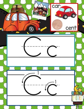 ROAD TRIP - Alphabet Cards, Handwriting, Flash Cards, ABC print with pictures