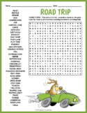 SUMMER ROAD TRIP GAME - Word Search Puzzle Worksheet Activity