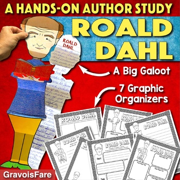 Preview of ROALD DAHL AUTHOR STUDY: Activity, Graphic Organizers, Bulletin Board