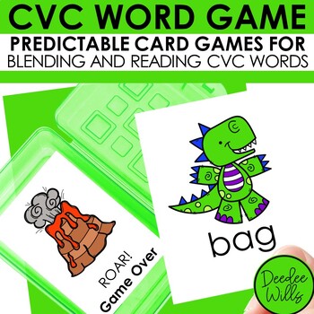 Preview of Dinosaur CVC Word Game: Blending and Reading CVC Word Practice