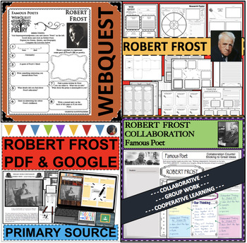 Preview of ROBERT FROST BUNDLE Biographical Biography Research Activities (PDF & DIGITAL)