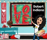 ROBERT INDIANA LOVE Letters art lesson, VIDEO demo editabl