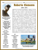 ROBERTO CLEMENTE DAY Word Search Puzzle Worksheet Activity