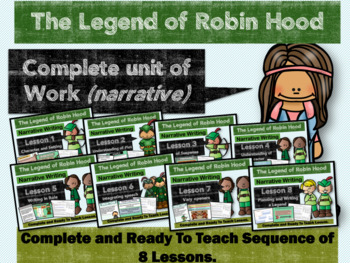 Preview of ROBIN HOOD COMPLETE UNIT OF WORK - 8 LESSONS - GRADE 5