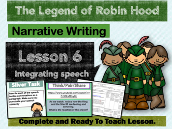 Preview of ROBIN HOOD LEGEND-GRADE 5 - LESSON 6 - Integrating Speech