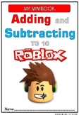 ROBLOX Addition and Subtraction to 10 I 25 WORKSHEETS
