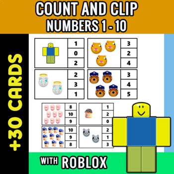 roblox numbers 1 10 count and clip game by customized resources