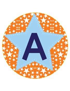 Preview of ROBOT - CIRCLE Bulletin Board Letters / orange