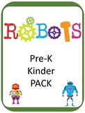 ROBOTS PreK and Kinder Pack 200+ PAGES and GAMES