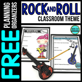 Rock and Roll Classroom Theme Decor Planner
