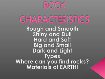 Preview of ROCK CHARACTERISTICS