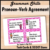 Pronoun Verb Agreement Grammar Task Cards/SCOOT game