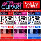 ROCK STAR Clipart Plus Digital Papers BUNDLE