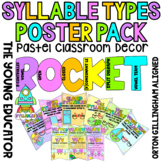 ROCKET SYLLABLE TYPES - PASTEL RAINBOW - ORTON GILLINGHAM ALIGNED