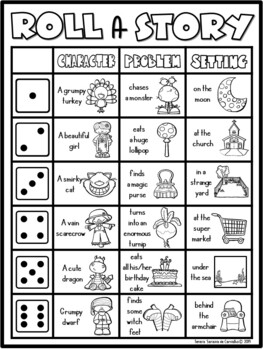 roll a story writing activity freebie by oooh la la tpt