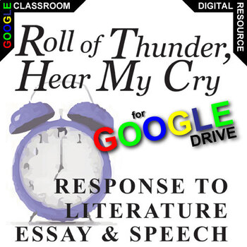 Preview of ROLL OF THUNDER, HEAR MY CRY Essay Questions, Speech Writing DIGITAL Thesis