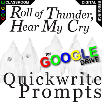 Preview of ROLL OF THUNDER, HEAR MY CRY Quickwrite Journal Bellringers DIGITAL Writing