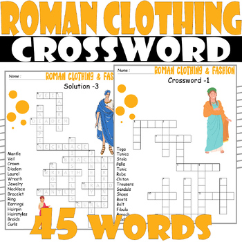 ROMAN CLOTHING FASHION Crossword Puzzle All about ROMAN CLOTHING