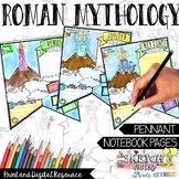 Roman Mythology Activities, Research Pennant, Sketch Notes