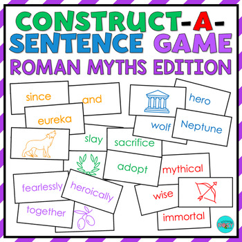 Preview of ROMAN MYTHS Parts of Speech Game | Sentence Building | Construct A Sentence