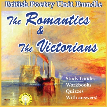 Preview of BRITISH POETRY ROMANTIC AND VICTORIAN UNIT - Study Guides, Workbooks and Tests