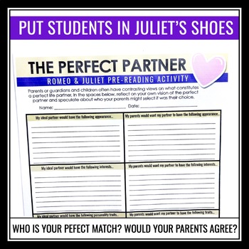 Romeo And Juliet Activity Sheets