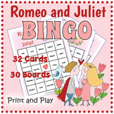 ROMEO & JULIET BINGO GAME - A Fun Shakespeare Activity for