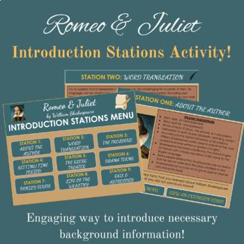 Preview of ROMEO & JULIET - Introduction Stations Activity