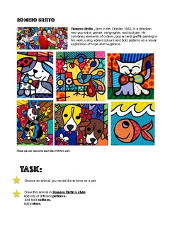 Romero Britto  2 Minute Crash Course for kids, teens & teachers 