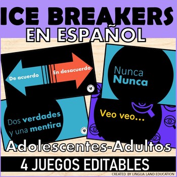 Preview of ROMPE HIELOS ICEBREAKERS Español Speaking Games ELE Teens & Adults