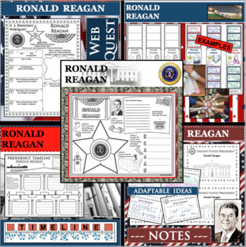 Preview of RONALD REAGAN U.S. PRESIDENT BUNDLE Differentiated Research Project Biography