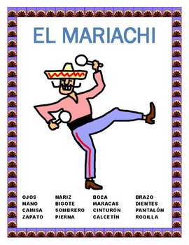Preview of ROPA Y CUERPO- "El Mariachi"-Body Parts /Clothing-Cinco de Mayo