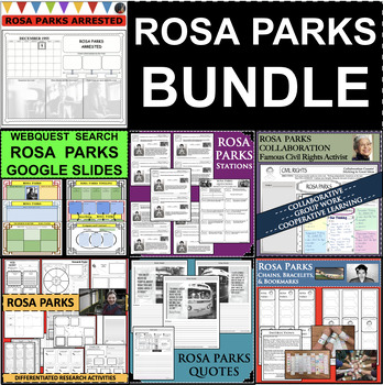 Preview of ROSA PARKS BUNDLE of Differentiated Activities