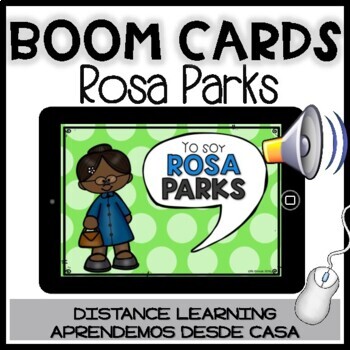 Preview of ROSA PARKS Boom Cards | Black  History in Spanish