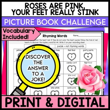 Preview of ROSES ARE PINK YOUR FEET REALLY STINK Book Activities DIGITAL and PRINTABLE
