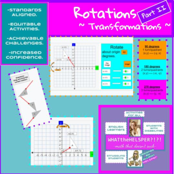 Preview of ROTATIONS II   transformations 