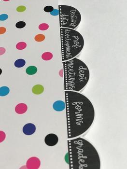 Preview of ROUND TABS for your TEACHER BINDER!!