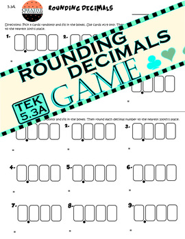 Preview of ROUNDING DECIMALS GAME: Make Rounding FUN in a GAME (5.3A)