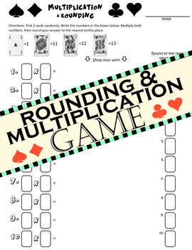 Preview of ROUNDING & MULTIPLICATION GAME: Make Rounding Exciting in a GAME