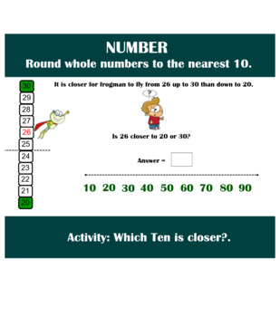 Preview of ROUNDING OFF TO NEAREST 10 - Which Ten is closer?