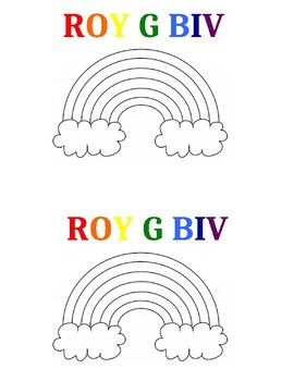 ROY G BIV Reference Sheet + Coloring by Mary Gingerich | TpT