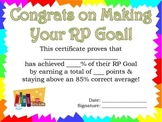 RP Goal Certificate