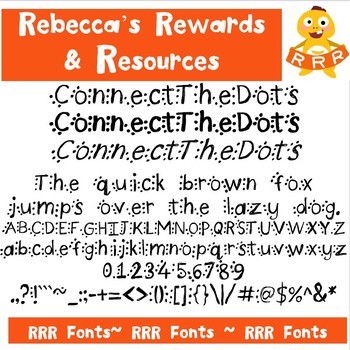Preview of RRR Font: Single Font (ConnectTheDots)