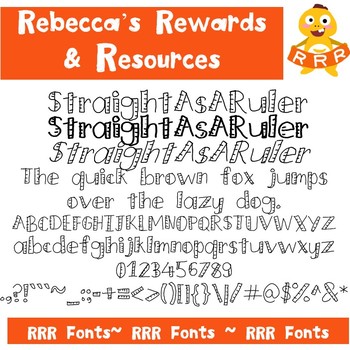 Preview of RRR Font: Single Font (StraightAsARuler)