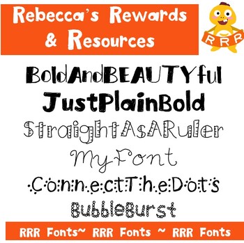Preview of RRR Fonts: GROWING BUNDLE fonts (currently includes 6 fonts)