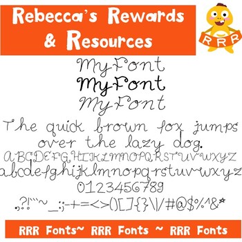 Preview of RRR Fonts: Single Font (MyFont)