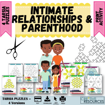 Preview of Intimate Relationships & Parenthood Printable Tarsia Puzzles