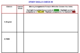 RSP/Study Skills Assignments Checklist